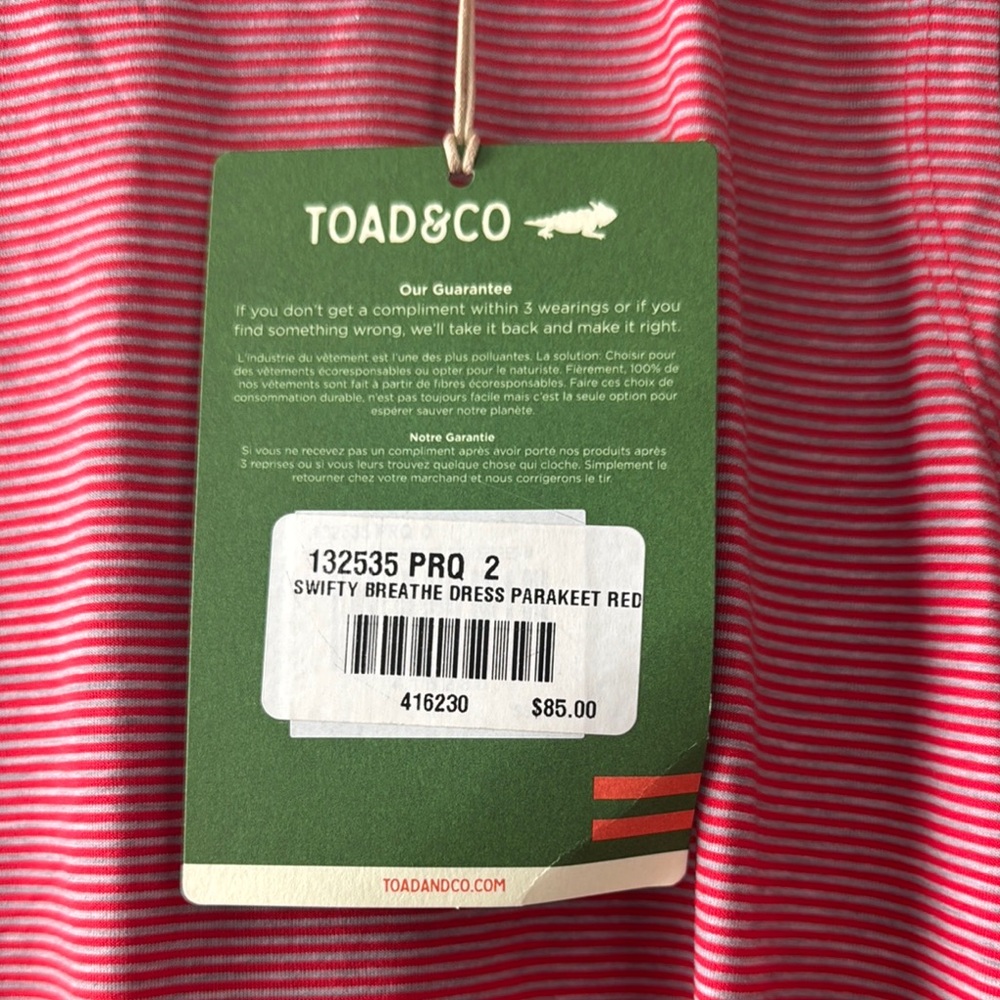 Toad&Co Red Sleeveless Dress - Picture 2 of 6